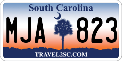 SC license plate MJA823