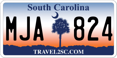 SC license plate MJA824