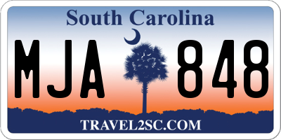 SC license plate MJA848