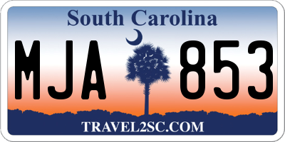SC license plate MJA853