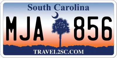SC license plate MJA856