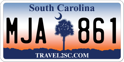 SC license plate MJA861