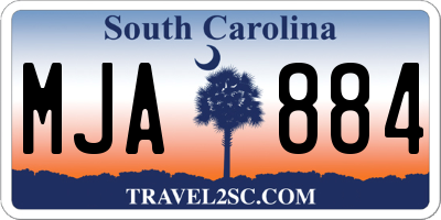 SC license plate MJA884