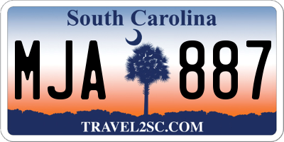 SC license plate MJA887