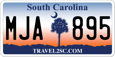 SC license plate MJA895