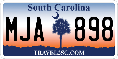 SC license plate MJA898