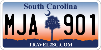 SC license plate MJA901