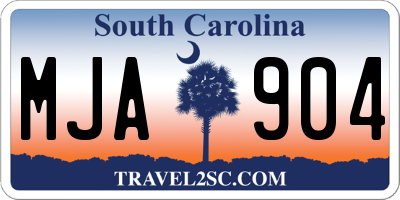 SC license plate MJA904