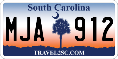 SC license plate MJA912