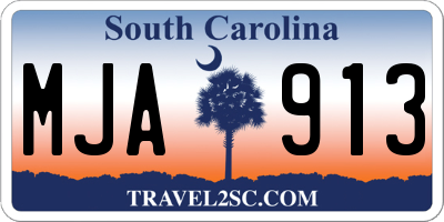 SC license plate MJA913