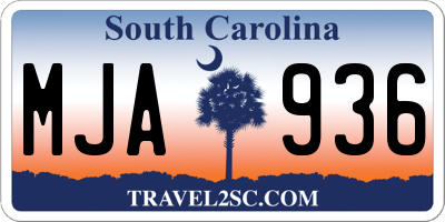 SC license plate MJA936