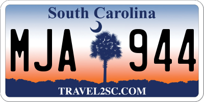 SC license plate MJA944