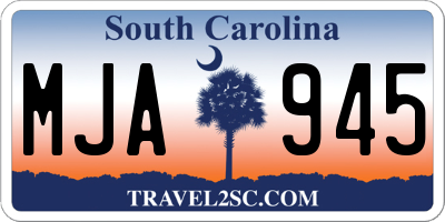 SC license plate MJA945