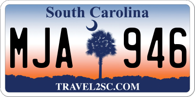 SC license plate MJA946