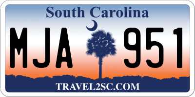 SC license plate MJA951