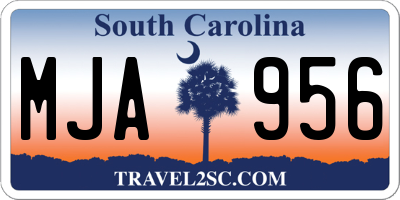 SC license plate MJA956