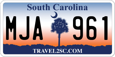 SC license plate MJA961