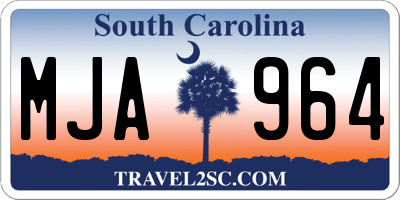 SC license plate MJA964