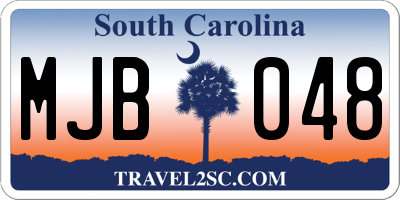 SC license plate MJB048