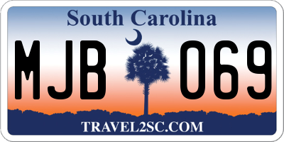 SC license plate MJB069