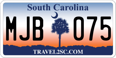 SC license plate MJB075