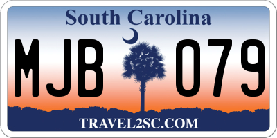SC license plate MJB079