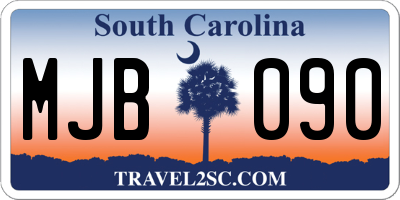 SC license plate MJB090