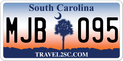 SC license plate MJB095