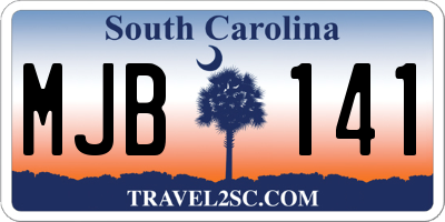 SC license plate MJB141