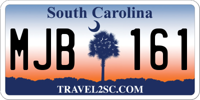 SC license plate MJB161