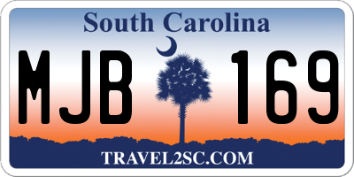 SC license plate MJB169
