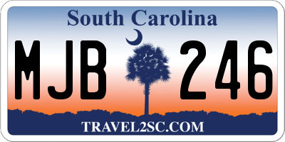 SC license plate MJB246