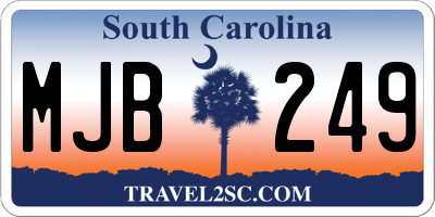 SC license plate MJB249