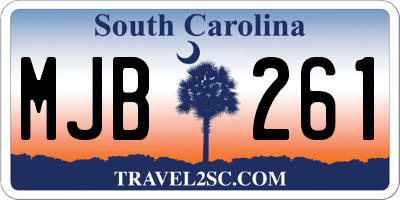 SC license plate MJB261