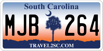 SC license plate MJB264