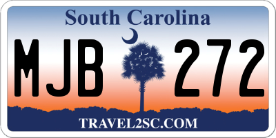 SC license plate MJB272