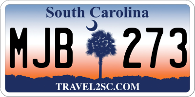 SC license plate MJB273
