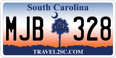 SC license plate MJB328