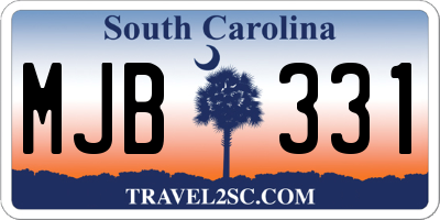 SC license plate MJB331