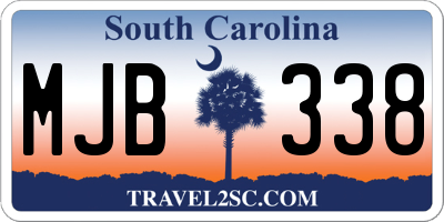 SC license plate MJB338