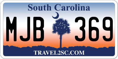SC license plate MJB369