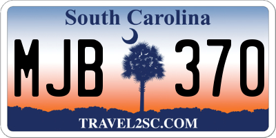 SC license plate MJB370