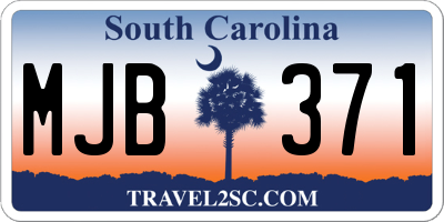 SC license plate MJB371