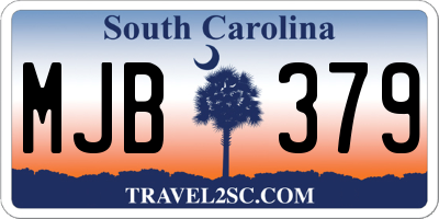SC license plate MJB379