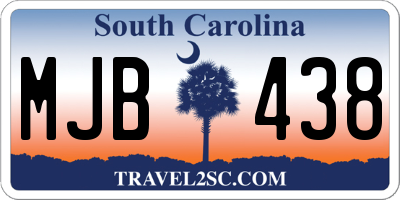 SC license plate MJB438