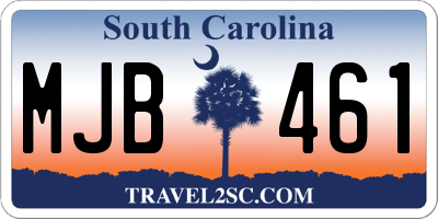 SC license plate MJB461