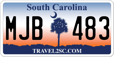 SC license plate MJB483