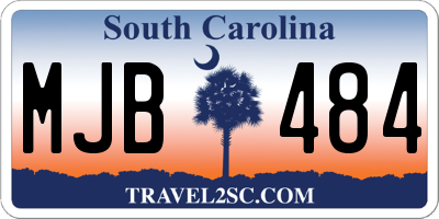 SC license plate MJB484