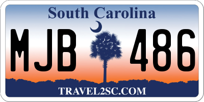 SC license plate MJB486