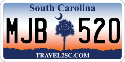 SC license plate MJB520